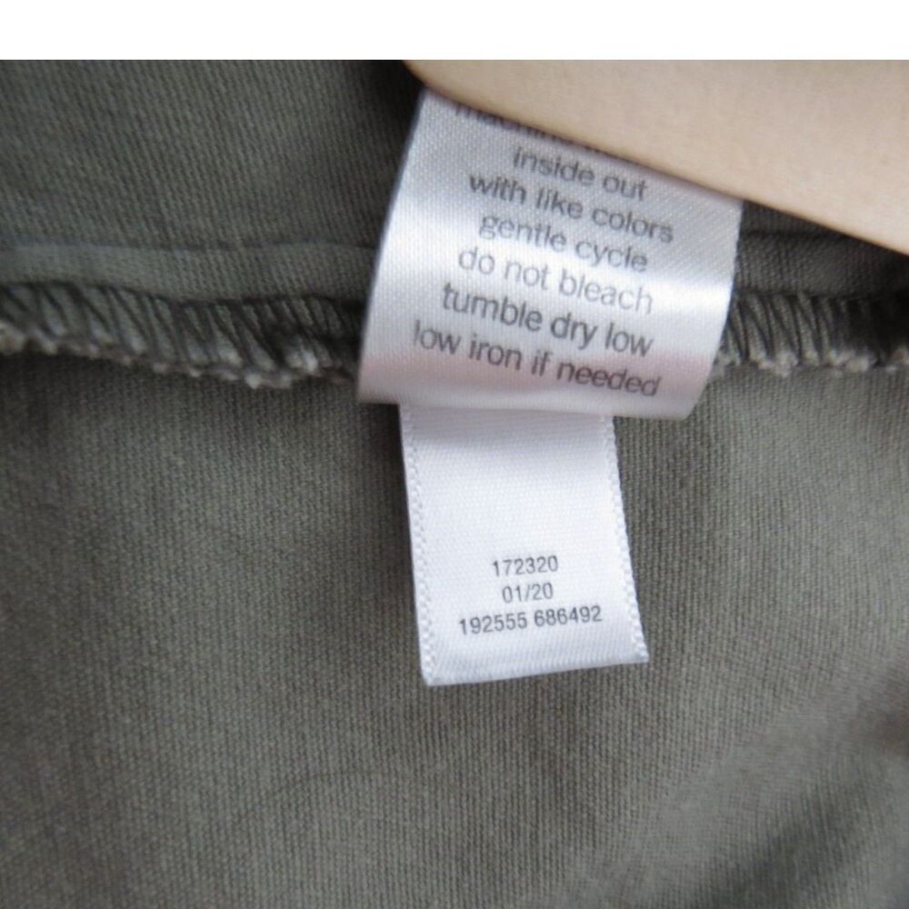 SO Women's Zip Front Overall Pinafore Dress Cotton Olive  Cottagecore XXL EUC - Picture 10 of 10